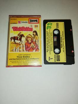 Trixie Belden Folge 1 und das Geheimnis des Landhauses Schwarz mit Beigen Aufkleber 515654.8 Europa(Seite 1 der MC beschrieben)